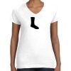 Women's Fine Jersey V-Neck Tee Thumbnail