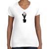Women's Fine Jersey V-Neck Tee Thumbnail