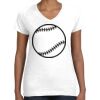 Women's Fine Jersey V-Neck Tee Thumbnail