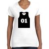 Women's Fine Jersey V-Neck Tee Thumbnail