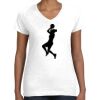 Women's Fine Jersey V-Neck Tee Thumbnail