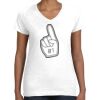Women's Fine Jersey V-Neck Tee Thumbnail