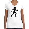 Women's Fine Jersey V-Neck Tee Thumbnail