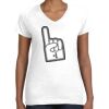 Women's Fine Jersey V-Neck Tee Thumbnail