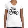 Women's Fine Jersey V-Neck Tee Thumbnail