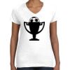 Women's Fine Jersey V-Neck Tee Thumbnail
