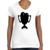 Women's Fine Jersey V-Neck Tee Thumbnail