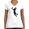 Women's Fine Jersey V-Neck Tee Thumbnail