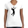 Women's Fine Jersey V-Neck Tee Thumbnail