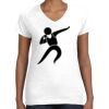 Women's Fine Jersey V-Neck Tee Thumbnail
