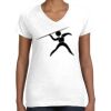 Women's Fine Jersey V-Neck Tee Thumbnail