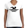 Women's Fine Jersey V-Neck Tee Thumbnail
