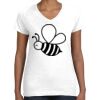 Women's Fine Jersey V-Neck Tee Thumbnail