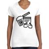Women's Fine Jersey V-Neck Tee Thumbnail
