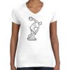 Women's Fine Jersey V-Neck Tee Thumbnail