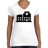 Women's Fine Jersey V-Neck Tee Thumbnail