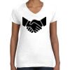 Women's Fine Jersey V-Neck Tee Thumbnail