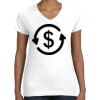 Women's Fine Jersey V-Neck Tee Thumbnail