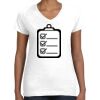 Women's Fine Jersey V-Neck Tee Thumbnail