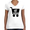 Women's Fine Jersey V-Neck Tee Thumbnail