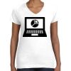 Women's Fine Jersey V-Neck Tee Thumbnail