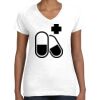 Women's Fine Jersey V-Neck Tee Thumbnail