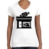 Women's Fine Jersey V-Neck Tee Thumbnail